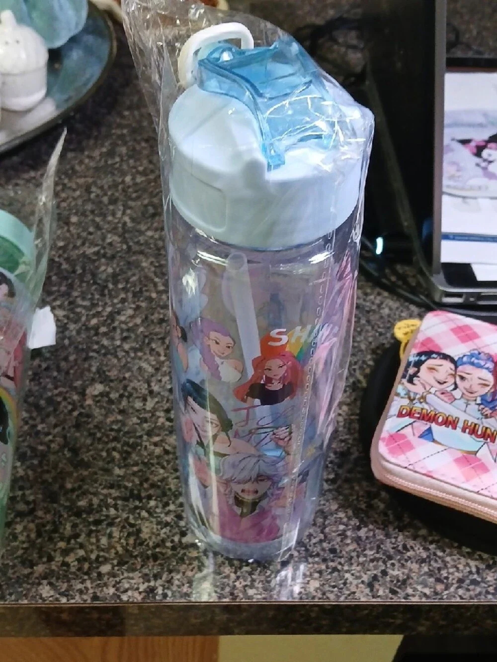 #kpop Demon Hunter Pretty Clear Water Bottle